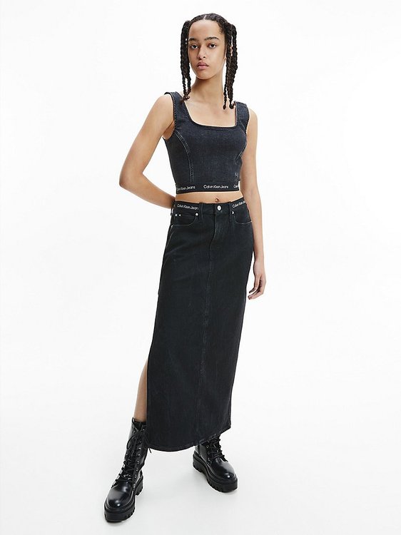 Maxi sukně – Calvin Klein Jeans, Černá barva Ženy