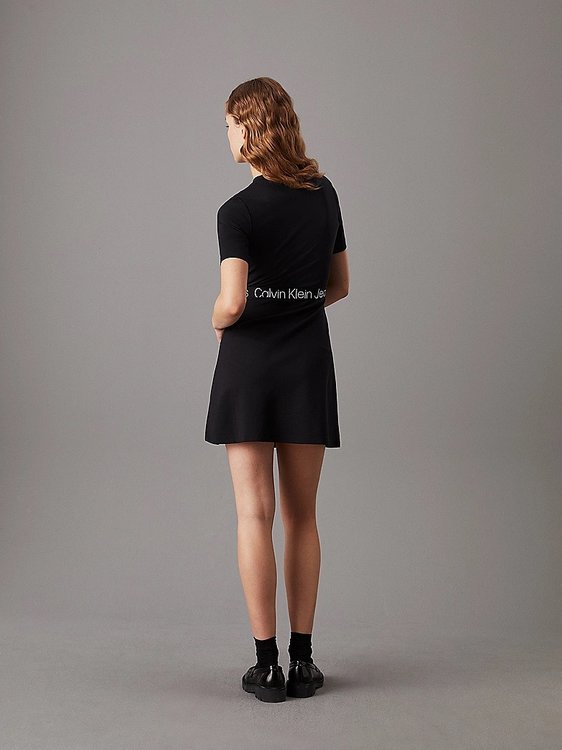 Tape Milano šaty – Calvin Klein Jeans, Černá barva Ženy