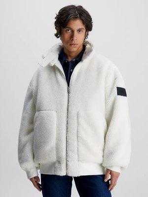 Reversible Sherpa bunda – Calvin Klein Jeans, Bílá barva Muži