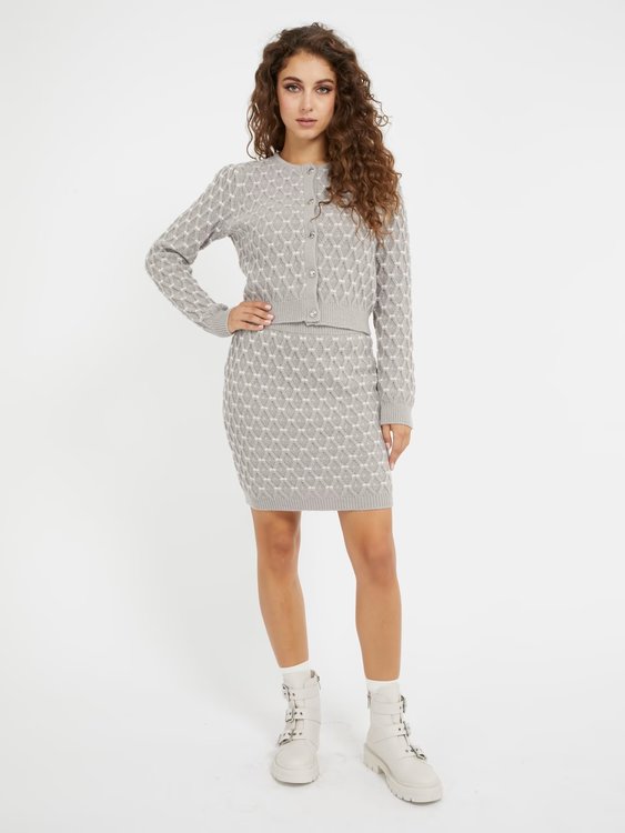 Módní Miya kardigen, Šedá barva, 2023