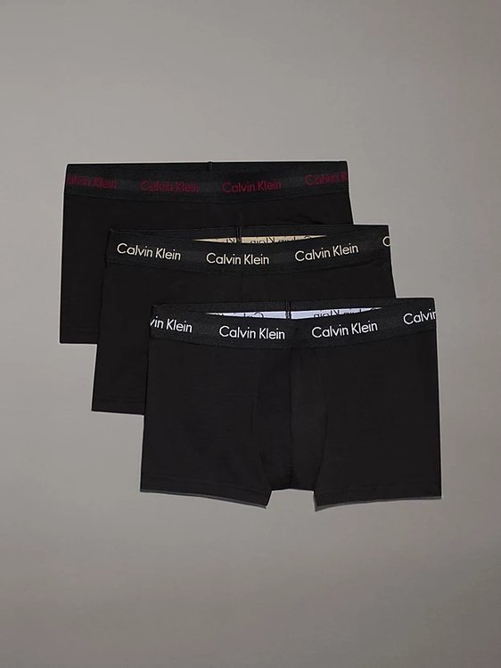 Calvin Klein Underwear – Cotton Stretch boxery 3ks, Černá barva