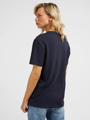 Shiny Gel Triangle triko – GUESS, Modrá barva Muži