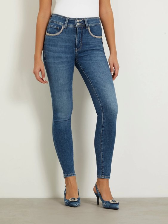 GUESS – Shape Up jeans, Modrá barva
