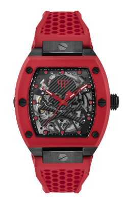 Philipp Plein – THE $KELETON hodinky, Černá, Červená barva