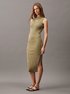 Washed Rib Label Long šaty