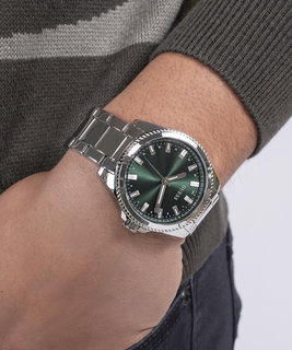 Černá, Stříbrná, Zelená barva, Champ hodinky