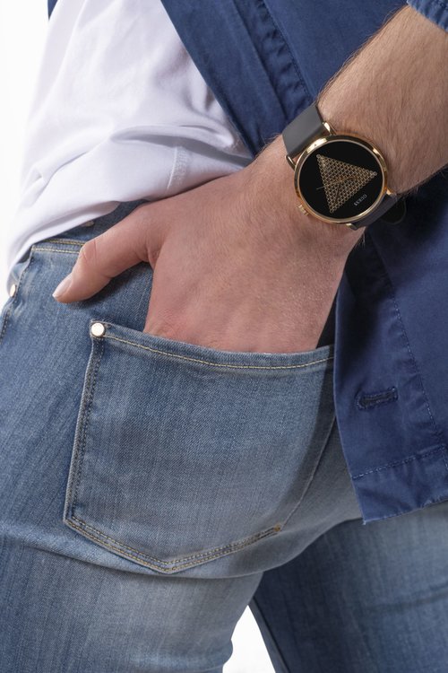 Guess – Hodinky Imprint, Černá, Zlatá barva 1