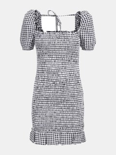 Luxusní Gingham šaty, XS, S, M, L