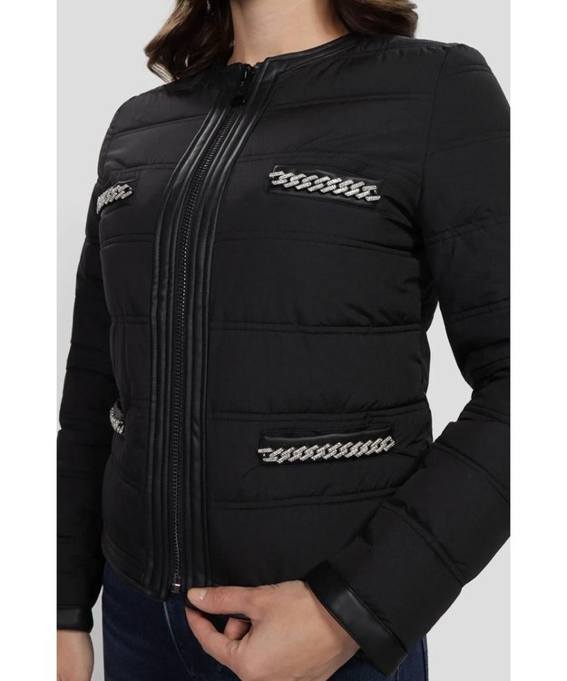 GUESS, Černá barva Irene Chain bunda