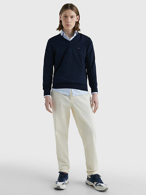 1985 V-Neck svetr – Tommy Hilfiger, Navy barva Muži