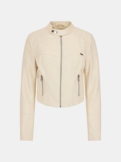 ANITA PU MOTO BUNDA PU Krémová barva Ženy