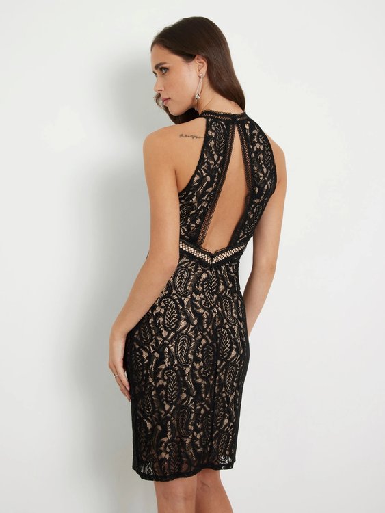 Módní New Liza Mini šaty, Černá barva, 2024