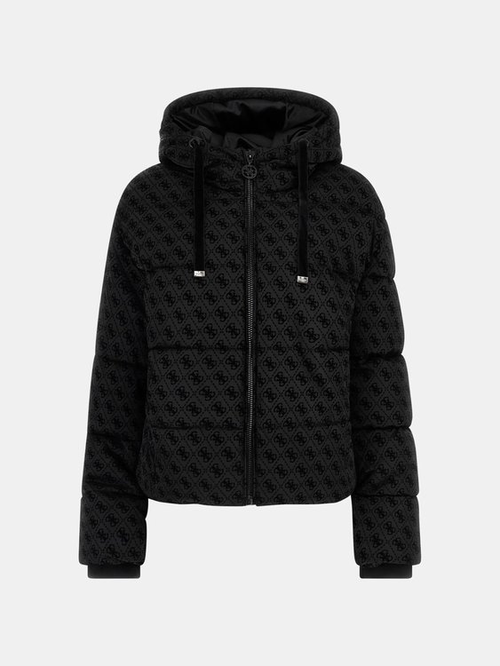 Černá barva, Daisy Puffer Logo bunda