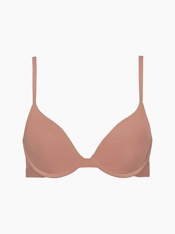 Calvin Klein Underwear – Podprsenka Tonal logo, Béžová barva