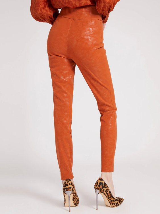 Luxusní Priscilla legíny, Oranžová barva, XS, S, M