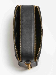 Módní Aura Saffiano crossbody, Černá barva, 2022 1