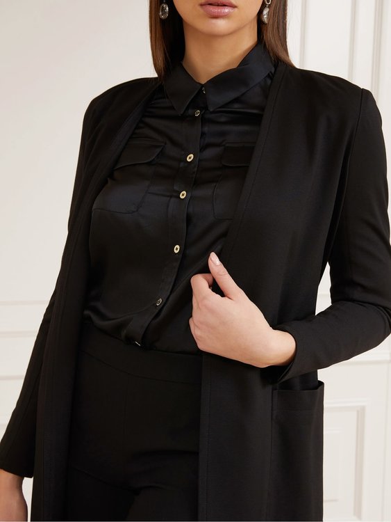 Módní Jones kabát, Černá barva, 2022