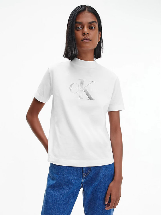 Módní Metallic triko, Bílá barva, 2022