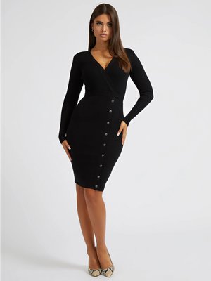 Módní Alexandra šaty, Černá barva, 2022