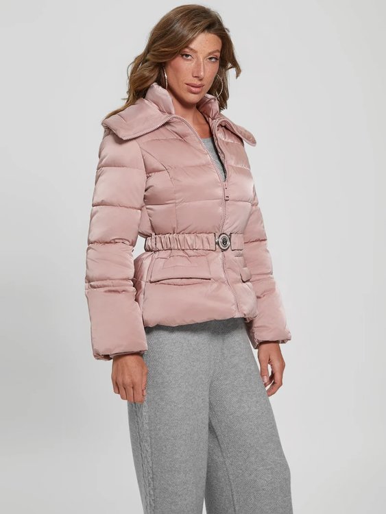 Glitzy bunda – Guess, Růžová barva Ženy
