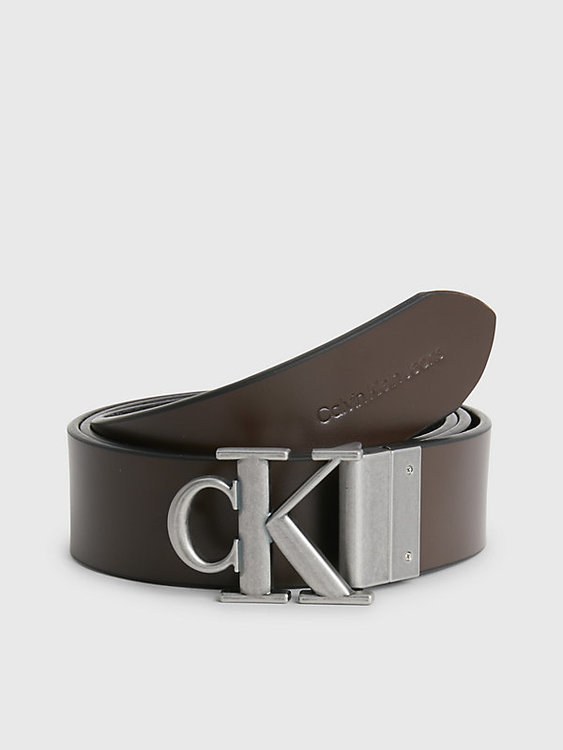 Round Monogram pásek – Calvin Klein Jeans, Černá, Hnědá barva Muži