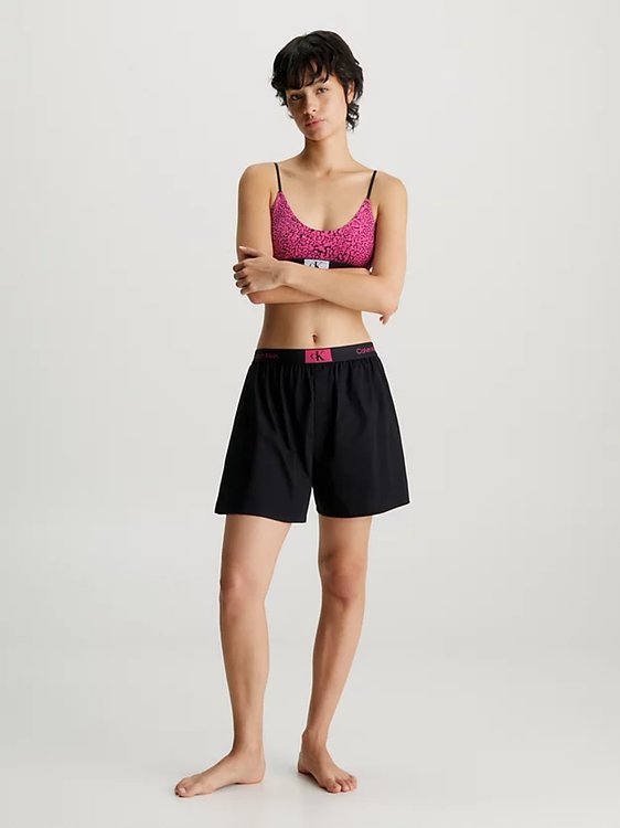 Luxusní 1996 Wovens pyžamové šortky, Černá barva, XS