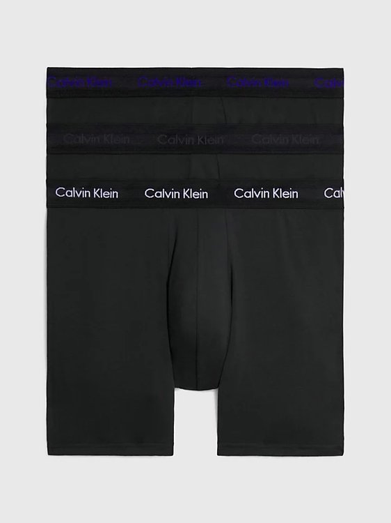 Calvin Klein Underwear – Cotton Stretch boxery 3ks, Černá barva