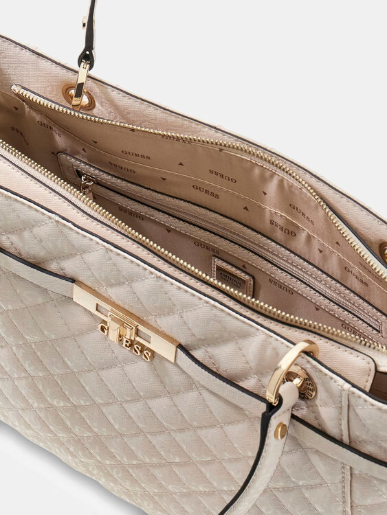 Luxusní Idra Noel Tote kabelka, Krémová barva, T/U