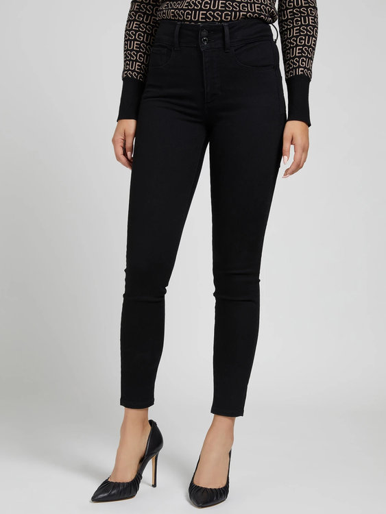 Guess – Shape up jeans, Černá barva
