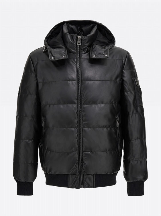 Guess, Černá barva Puffer bunda