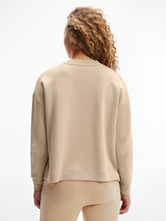 Calvin Klein, Béžová, Krémová barva Hybrid mikina