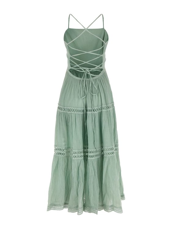 Módní Safa šaty, Zelená barva, 2023