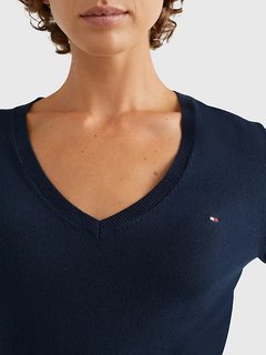 Luxusní Heritage V-Neck svetr, Navy barva, XS, S, M, L