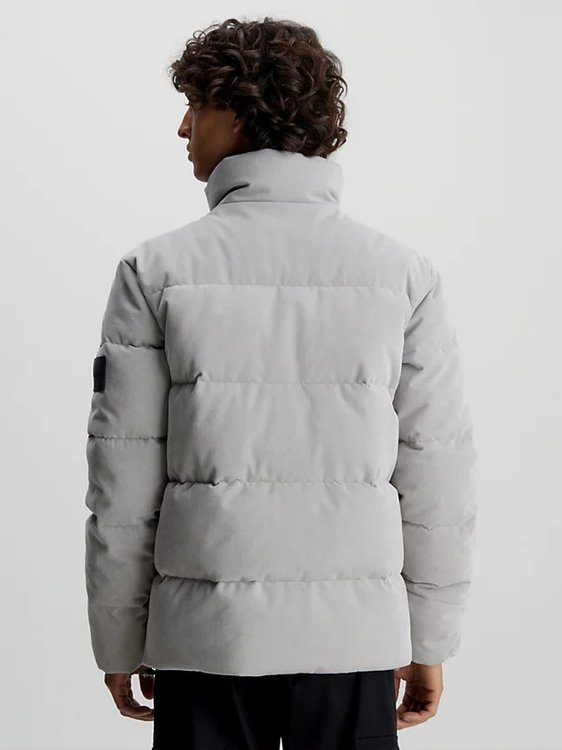 Corduroy Puffer bunda – Calvin Klein Jeans, Šedá barva Muži