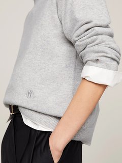 Luxusní Cashmere svetr, Šedá barva, XS