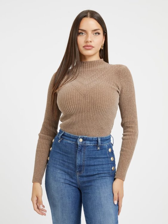 GUESS – Rita svetr, Hnědá barva