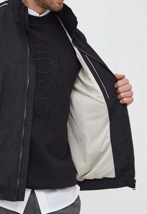 Stripe Track bunda Černá barva Muži