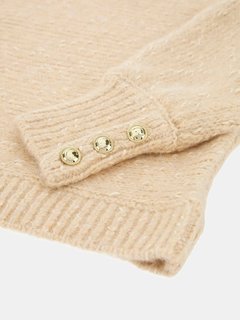 Off-shoulder wool svetr Krémová barva Ženy