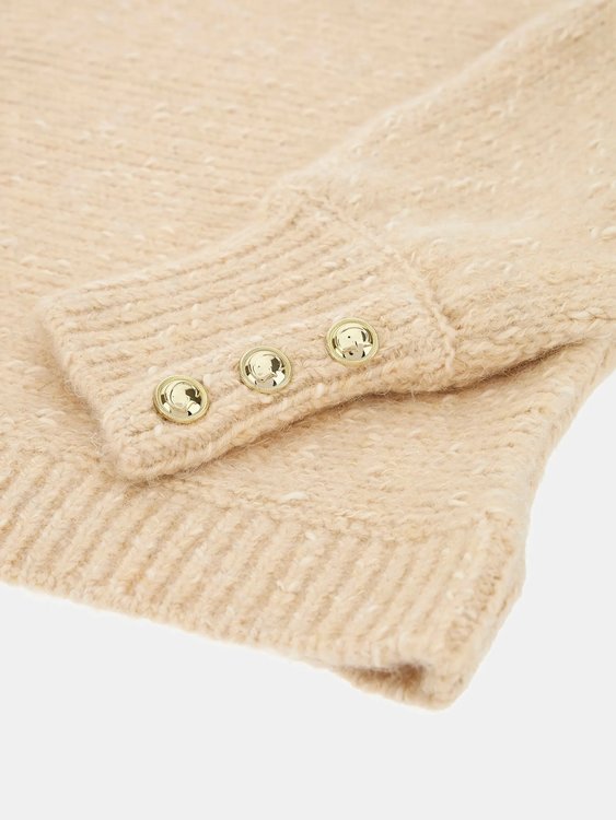 Off-shoulder wool svetr Krémová barva Ženy