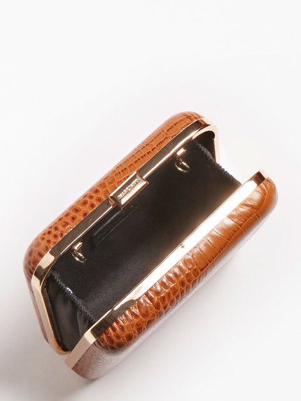 Luxusní Croc psaníčko, Oranžová barva, ONE