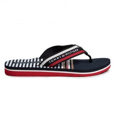 Luxusní Stripy žabky, Bílá, Červená, Modrá barva, 37, 38, 39, 40, 41