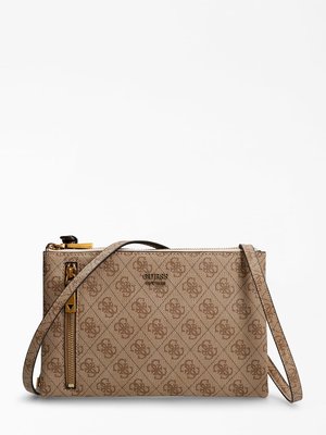 Guess – Naya 4G logo crossbody, Hnědá barva