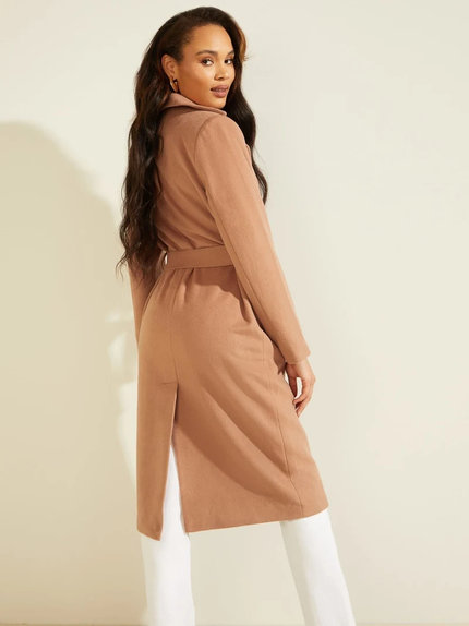 Guess, Hnědá barva Dounia kabát 2