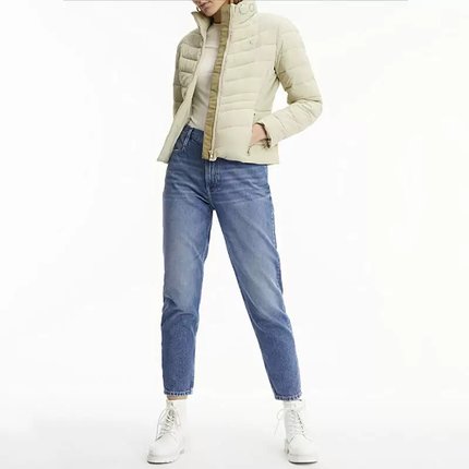 Módní Padded bunda, Béžová barva, 2022