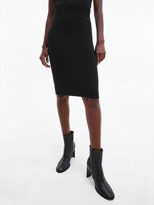 Calvin Klein – Merino sukně, Černá barva