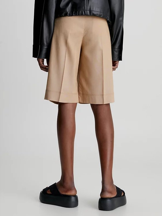 Soft Tailored kraťasy – Calvin Klein, Béžová, Hnědá barva Ženy