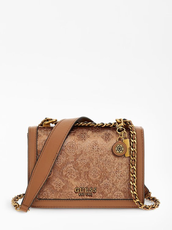 GUESS – Abey crossbody, Hnědá barva