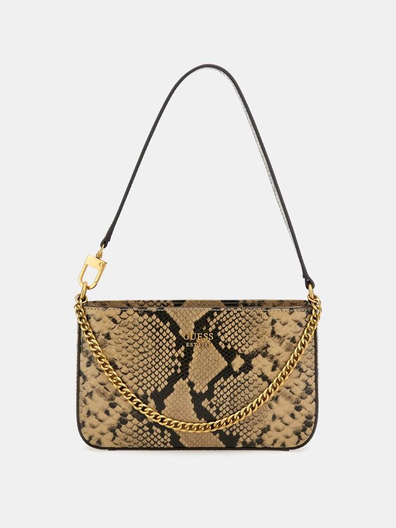 GUESS – Katey kabelka, Hnědá, Zvířecí  barva