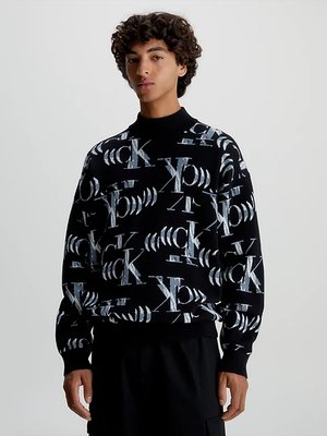 Calvin Klein Jeans – Hyper Real svetr, Černá barva