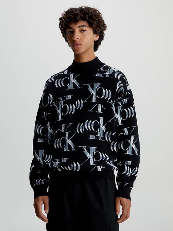 Calvin Klein Jeans – Hyper Real svetr, Černá barva